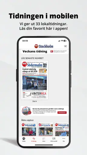 Lokaltidningen Mitt i screenshot