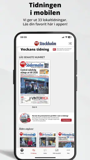 Lokaltidningen Mitt i screenshot