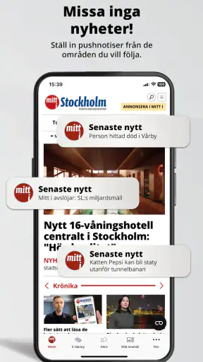 Lokaltidningen Mitt i screenshot
