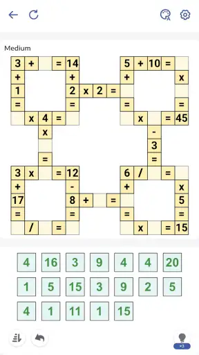 Matematiska pussel - Crossmath screenshot