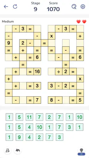Matematiska pussel - Crossmath screenshot