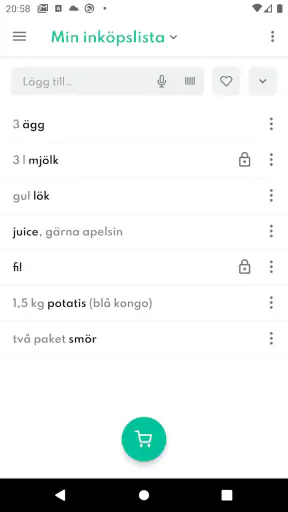 Matlistan - smart inköpslista screenshot