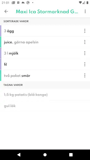 Matlistan - smart inköpslista screenshot