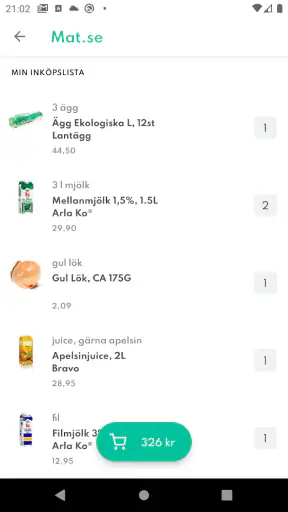 Matlistan - smart inköpslista screenshot