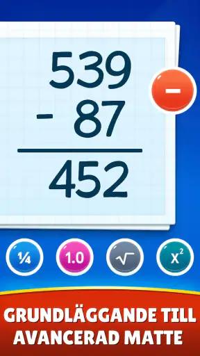 Matte spel: addera, subtrahera screenshot