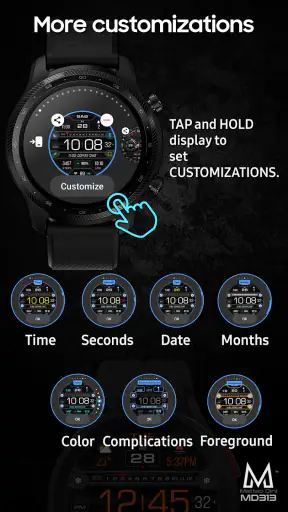 MD313 Digital Watch Face screenshot