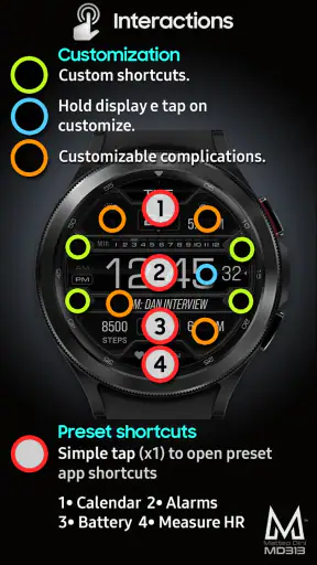 MD313 Digital Watch Face screenshot
