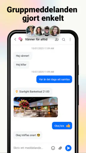 Meddelanden: SMS-meddelandeapp screenshot
