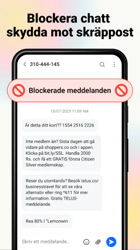 Meddelanden: SMS-meddelandeapp screenshot