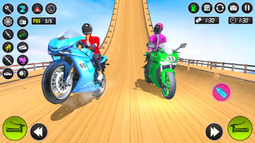 Mega Verklig cykel Racingspel screenshot