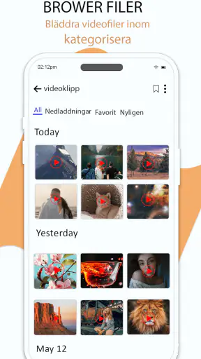Mina filer screenshot