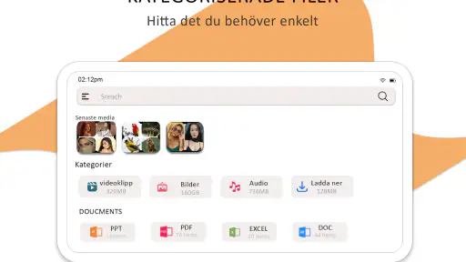 Mina filer screenshot