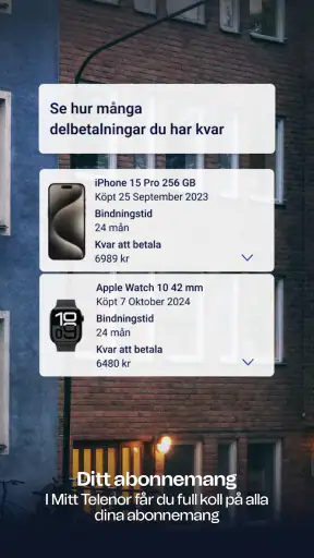 Mitt Telenor, Sverige screenshot