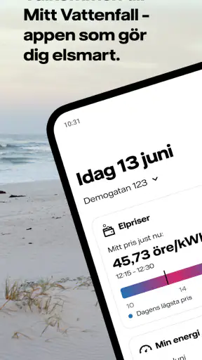 Mitt Vattenfall screenshot