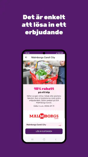 Mobilkupongen screenshot