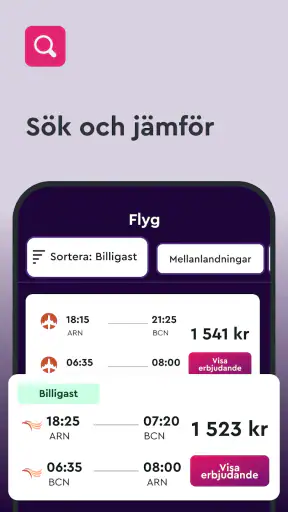 momond‪o‬ Flyg, Hotell, Hyrbil screenshot