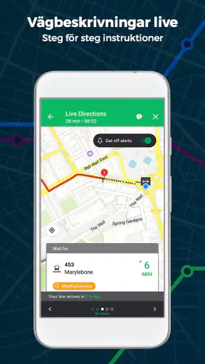 Moovit: Buss och Tåg Tidtabell screenshot