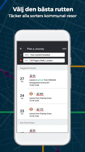 Moovit: Buss och Tåg Tidtabell screenshot