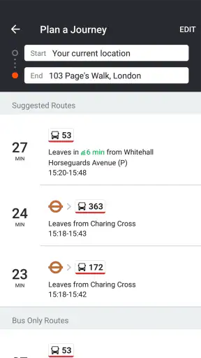 Moovit: Buss och Tåg Tidtabell screenshot
