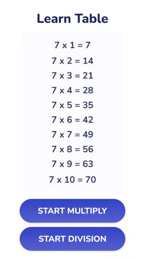 Multiplication Games Math quiz screenshot