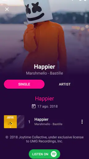 Musikigenkänning screenshot