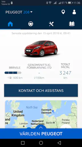 MYPEUGEOT APP screenshot