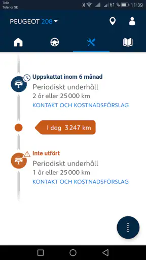 MYPEUGEOT APP screenshot