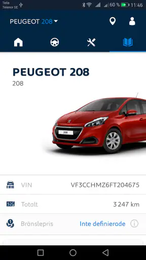 MYPEUGEOT APP screenshot