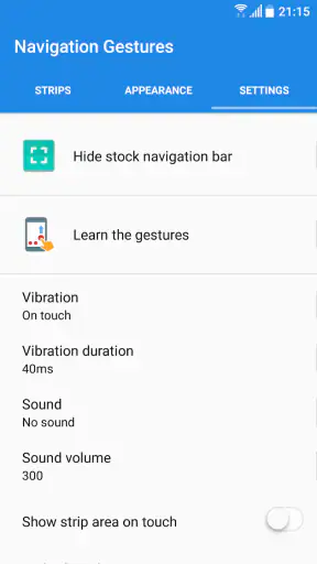 Navigation Gestures screenshot