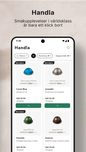 Nespresso Store screenshot