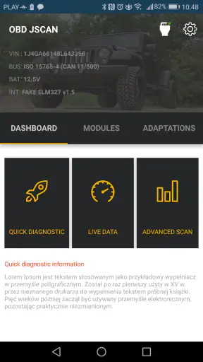 OBD JScan screenshot