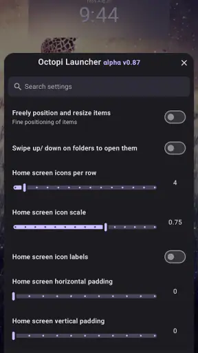 Octopi Launcher screenshot