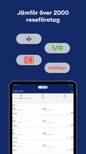 Omio: SJ Tåg, Buss, Resor App screenshot