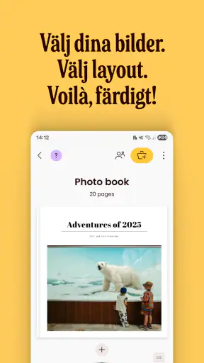 Once Upon | Fotobok med text screenshot