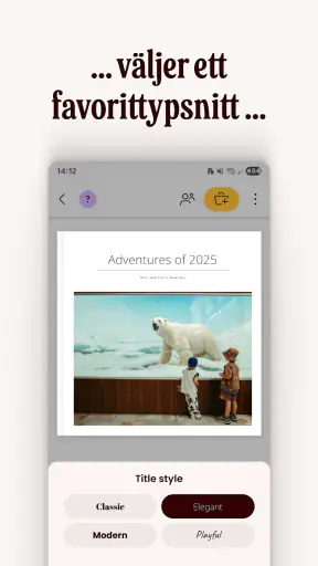 Once Upon | Fotobok med text screenshot