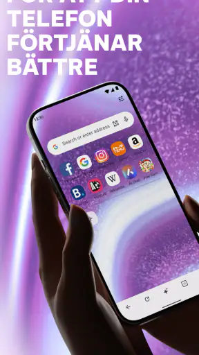 Opera webbläsare med AI screenshot