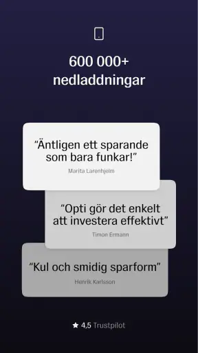 Opti – Ett bättre sparande screenshot