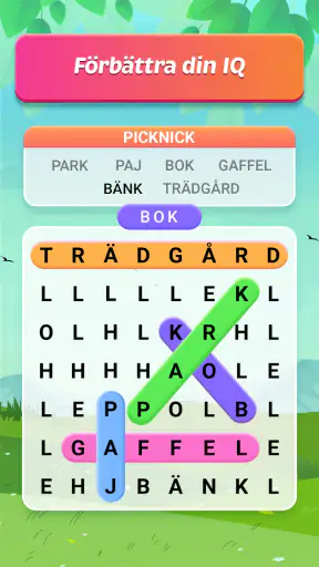Ordsökningspussel screenshot