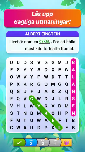 Ordsökningspussel screenshot