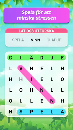 Ordsökningspussel screenshot