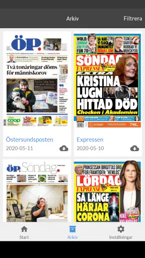 Östersunds-Posten e-tidning screenshot