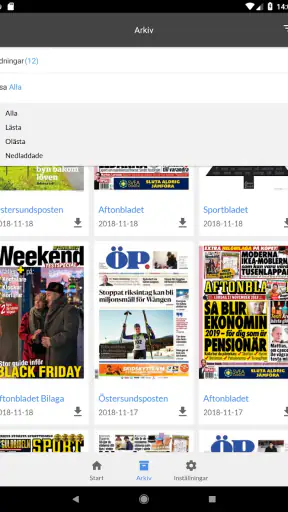 Östersunds-Posten e-tidning screenshot