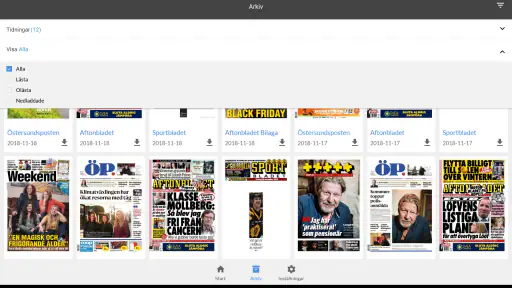 Östersunds-Posten e-tidning screenshot