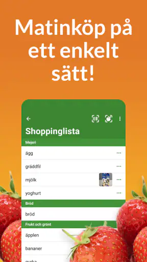 OurGroceries inköpslista screenshot