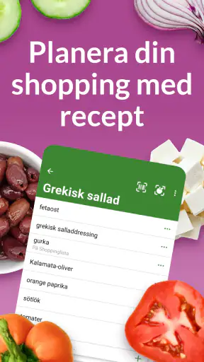 OurGroceries inköpslista screenshot