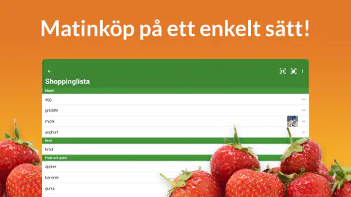 OurGroceries inköpslista screenshot