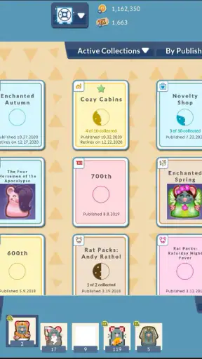 PackRat Card Collecting Game screenshot