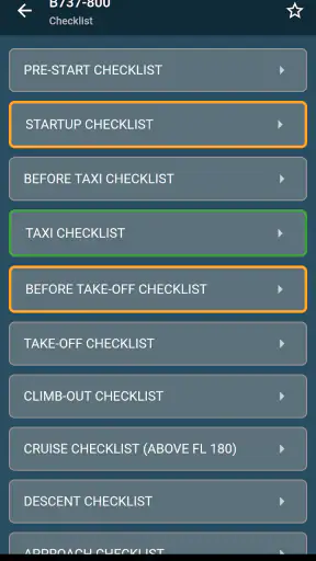 Plane Checklist screenshot