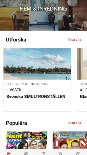 Pling – digital tidningsapp screenshot