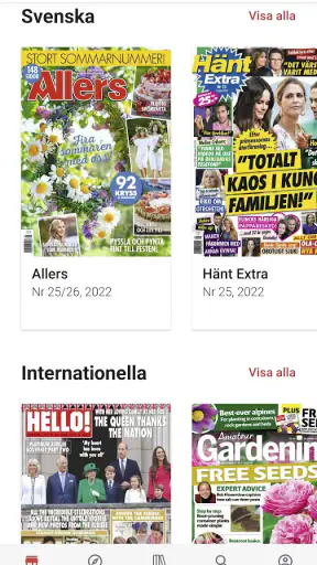 Pling – digital tidningsapp screenshot